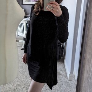 WHBM black 2 layer dress, XS